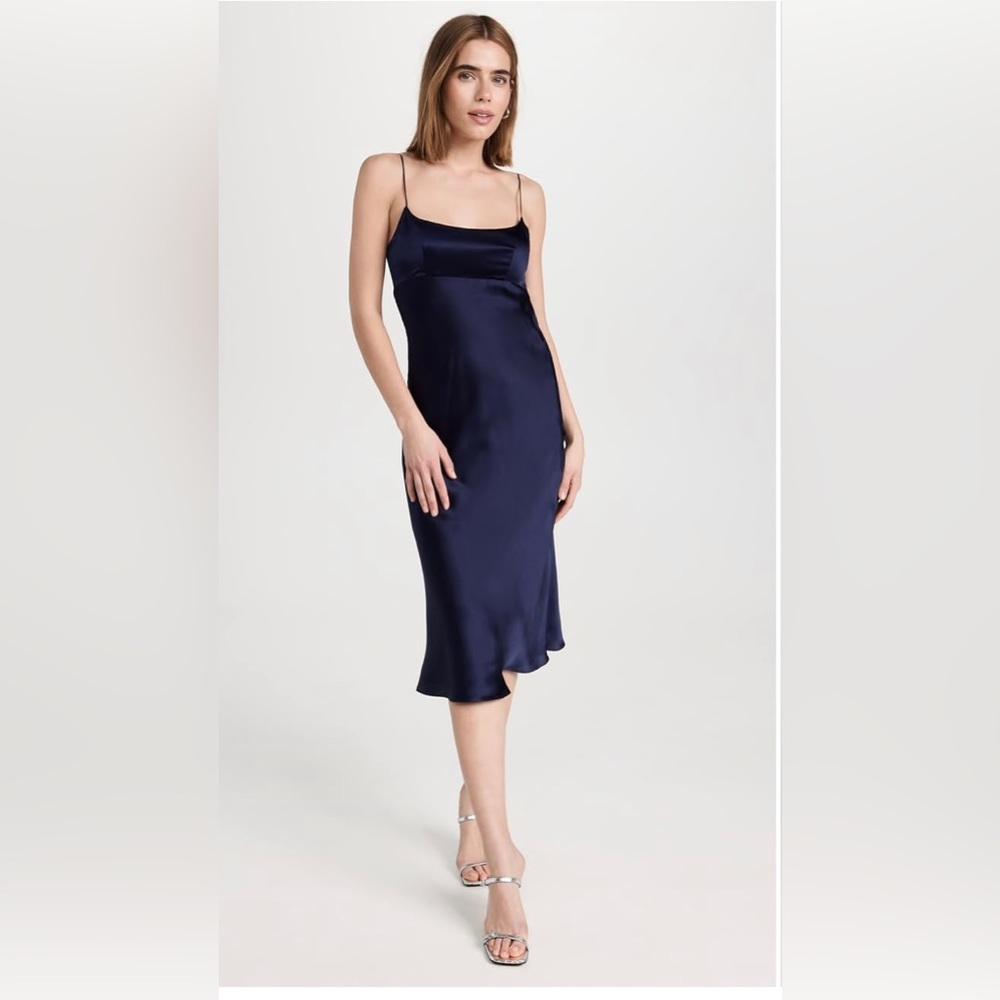 Amanda Uprichard Breeze Midi Dress in Navy